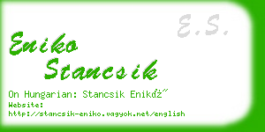 eniko stancsik business card